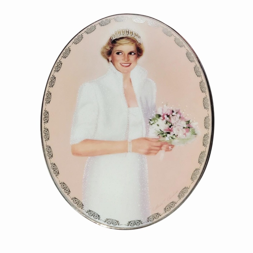 1997 Bradford Exchange Our Royal Princess Diana Plate Queen Of Our Hearts COA